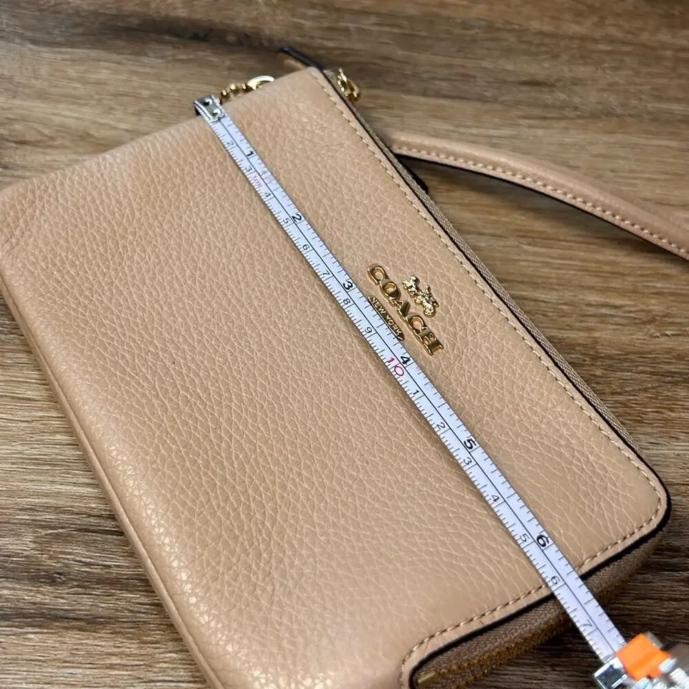 Coach Double Zip Leather Wristlet